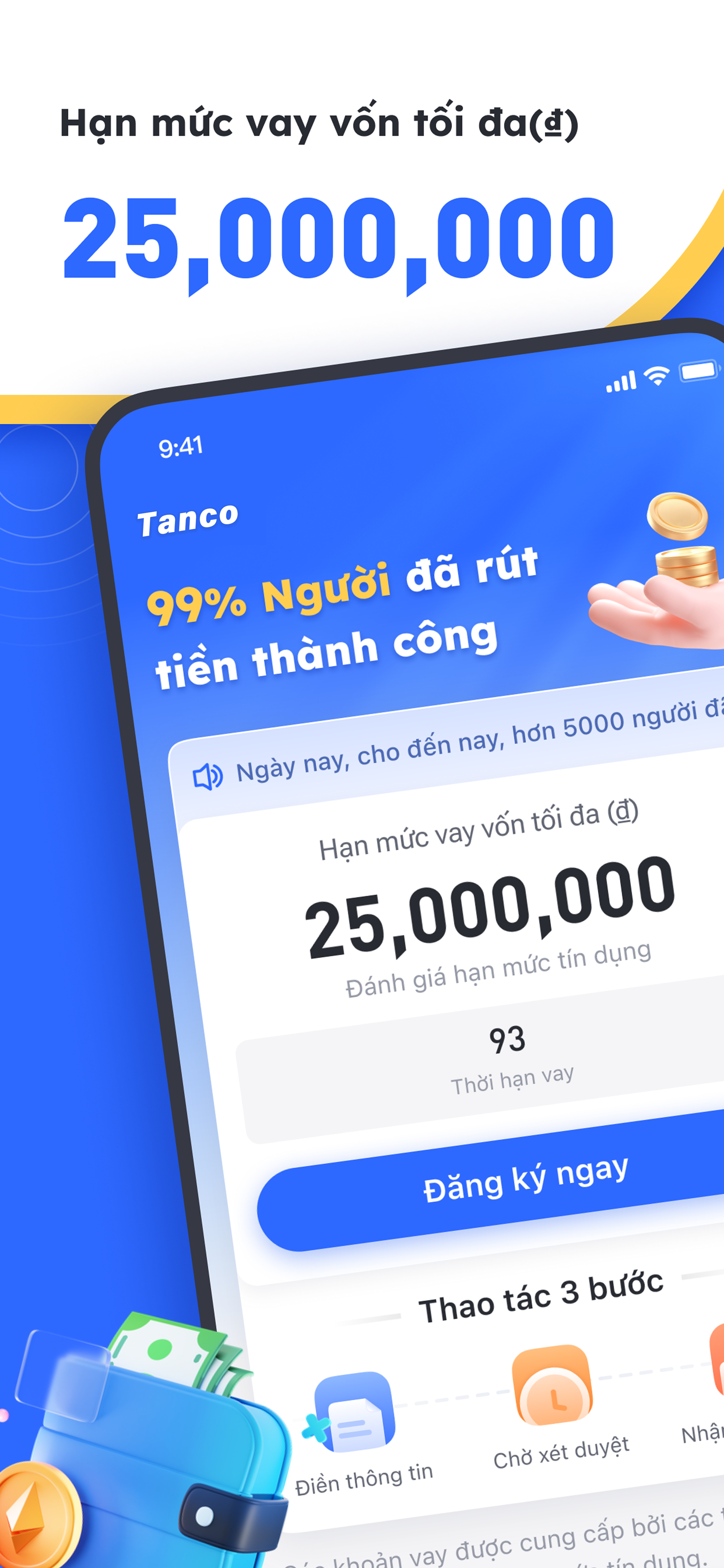 Ứng dụng vay tiền online Tanco